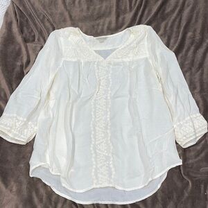 Lucky brand cream blouse